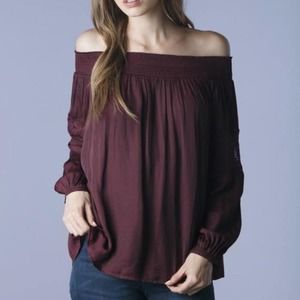 Mustard Seed Shake It Off Blouse Beet Red Medium
